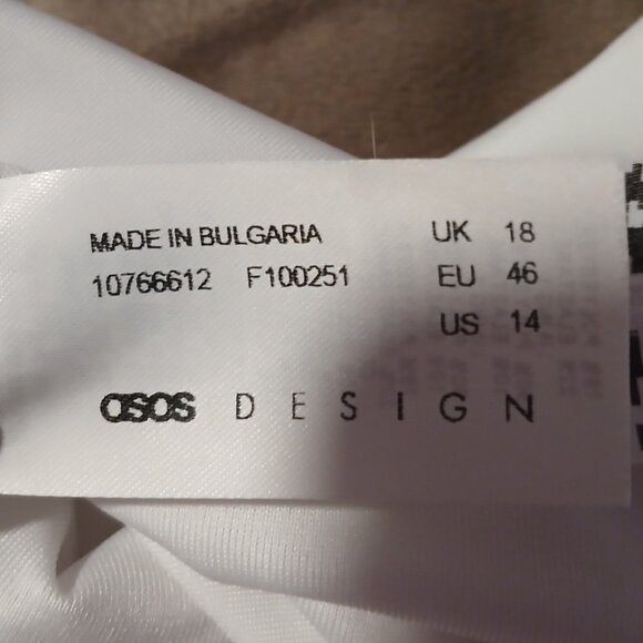 Asos Design Curve Women's M&M Hipster Bikini Bottom White SZ 14 NWOT - Picture 5 of 5